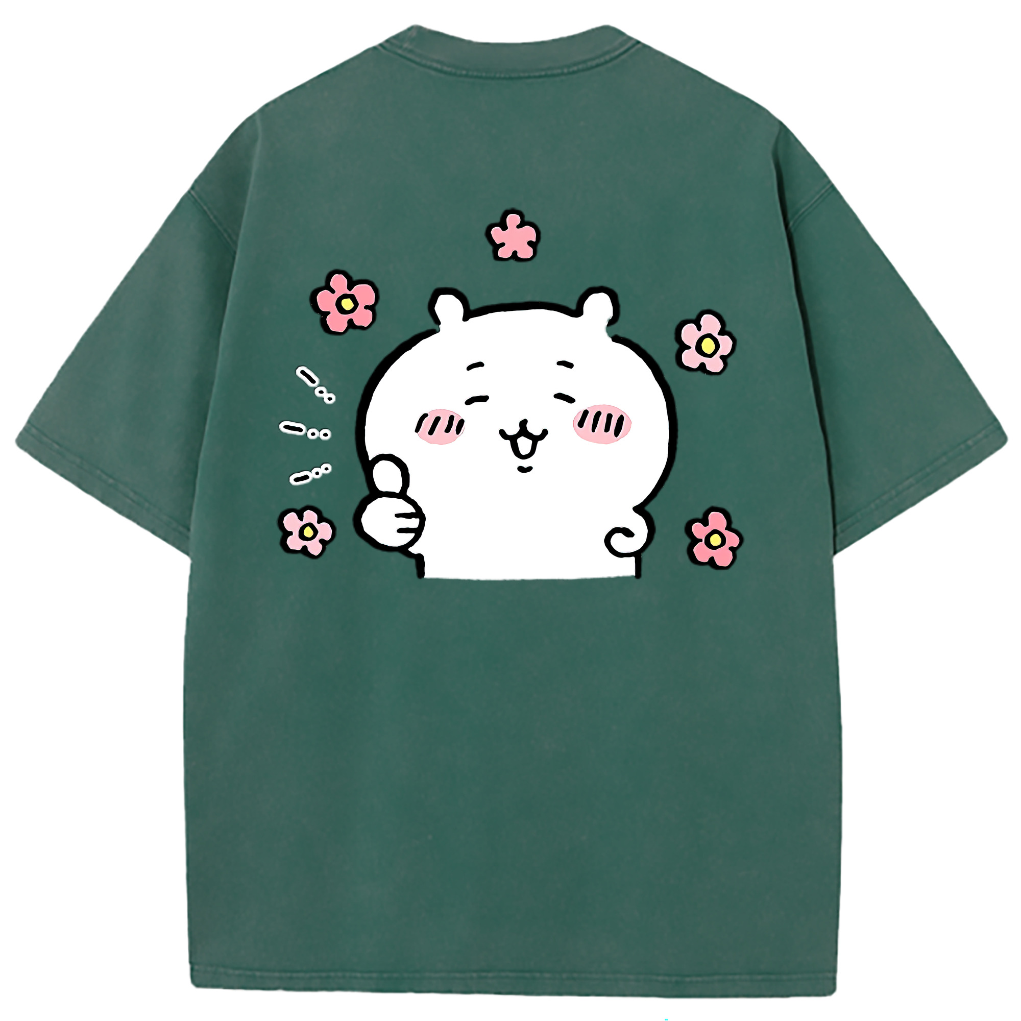 （画像用） ちいかわ ちいかわ Chii-kawa chiikawa 綿100% ヴィンテージ風 半袖Tシャツ（背面プリント）